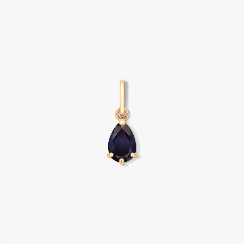Gold Birthstone Pendant for September - Sapphire