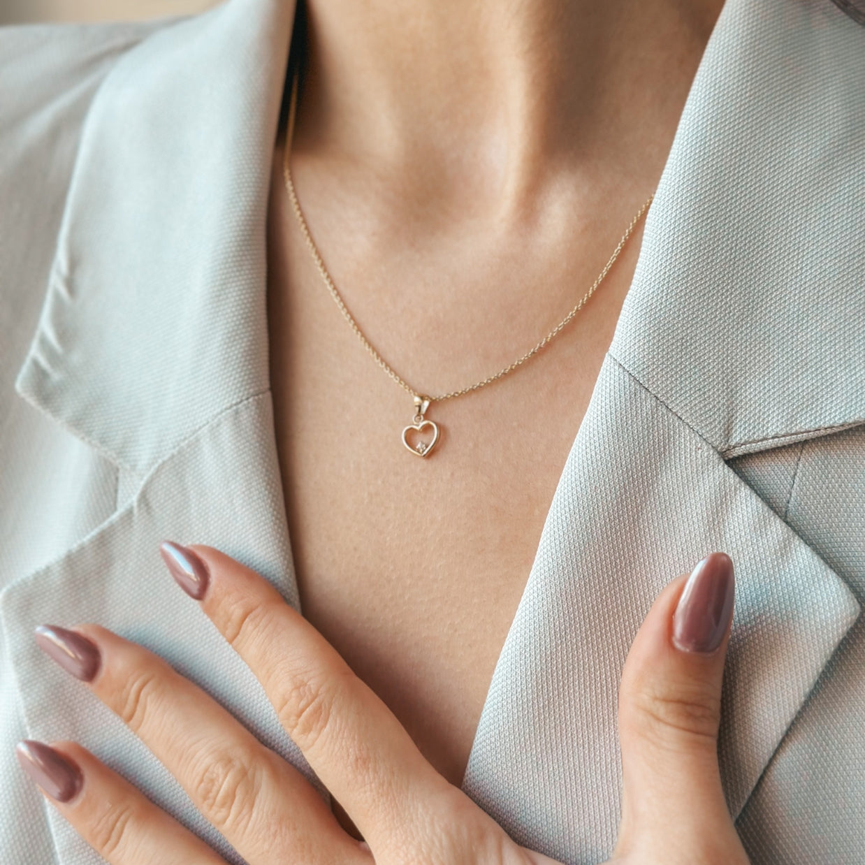 Open Heart Gold Pendant