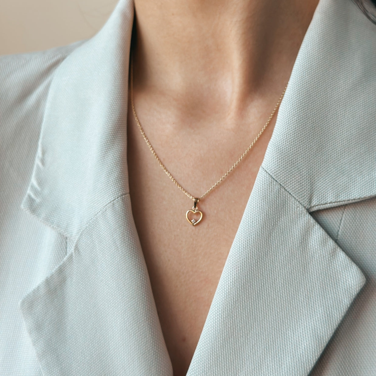 Open Heart Gold Pendant