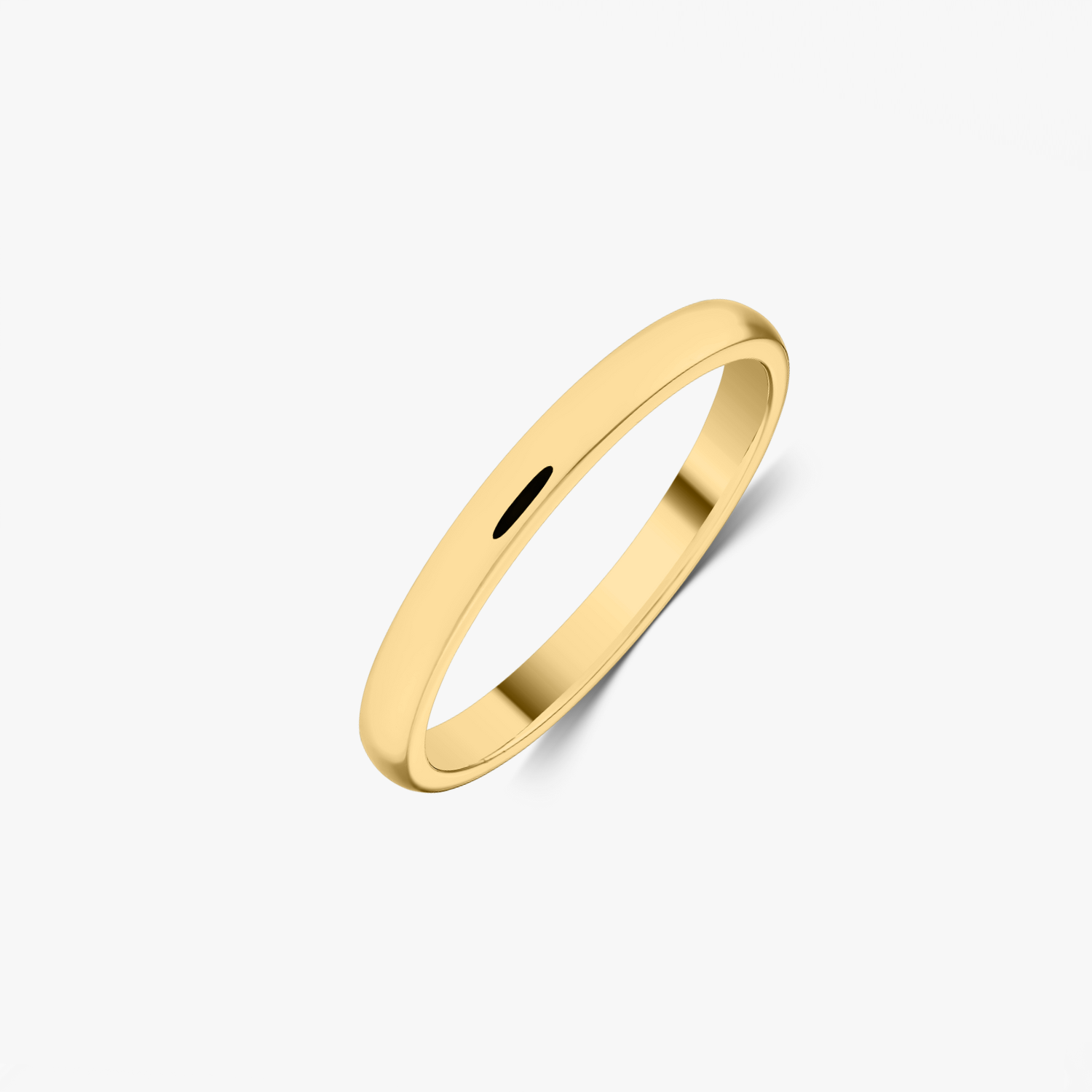 Thin Rounded Gold Wedding Band