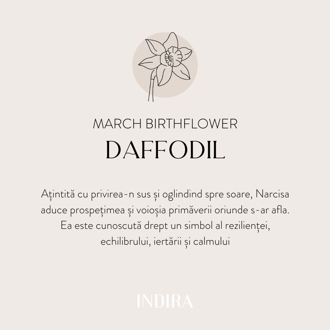 Golden Birthflower Silver Necklace
