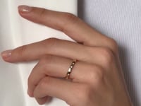 Stargaze Golden silver ring - Zirconium