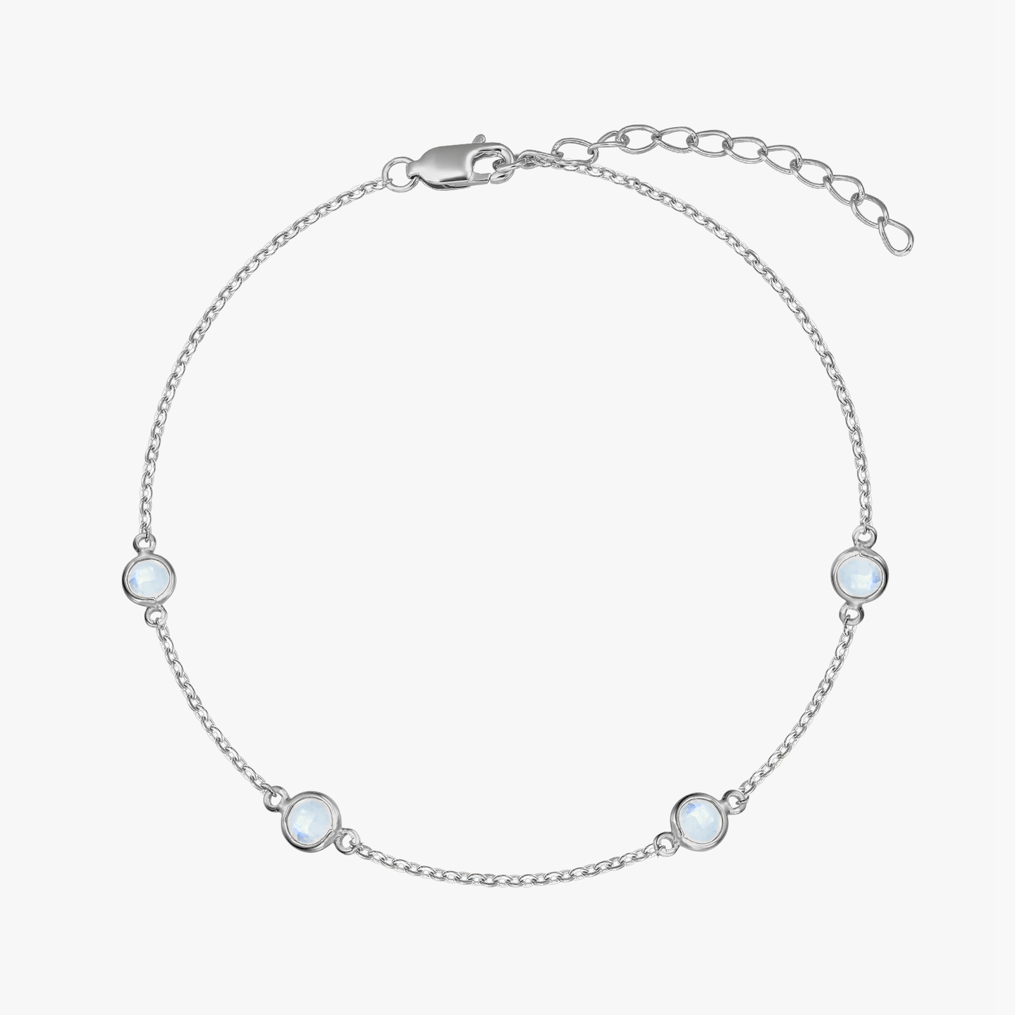 Birthstone June Silver Bracelet - Moonstone - Indira