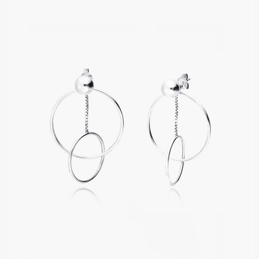 Havana silver earrings