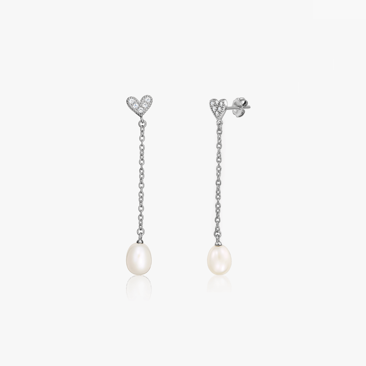 Cercei din argint Never Let You Go - Perle Naturale - Indira