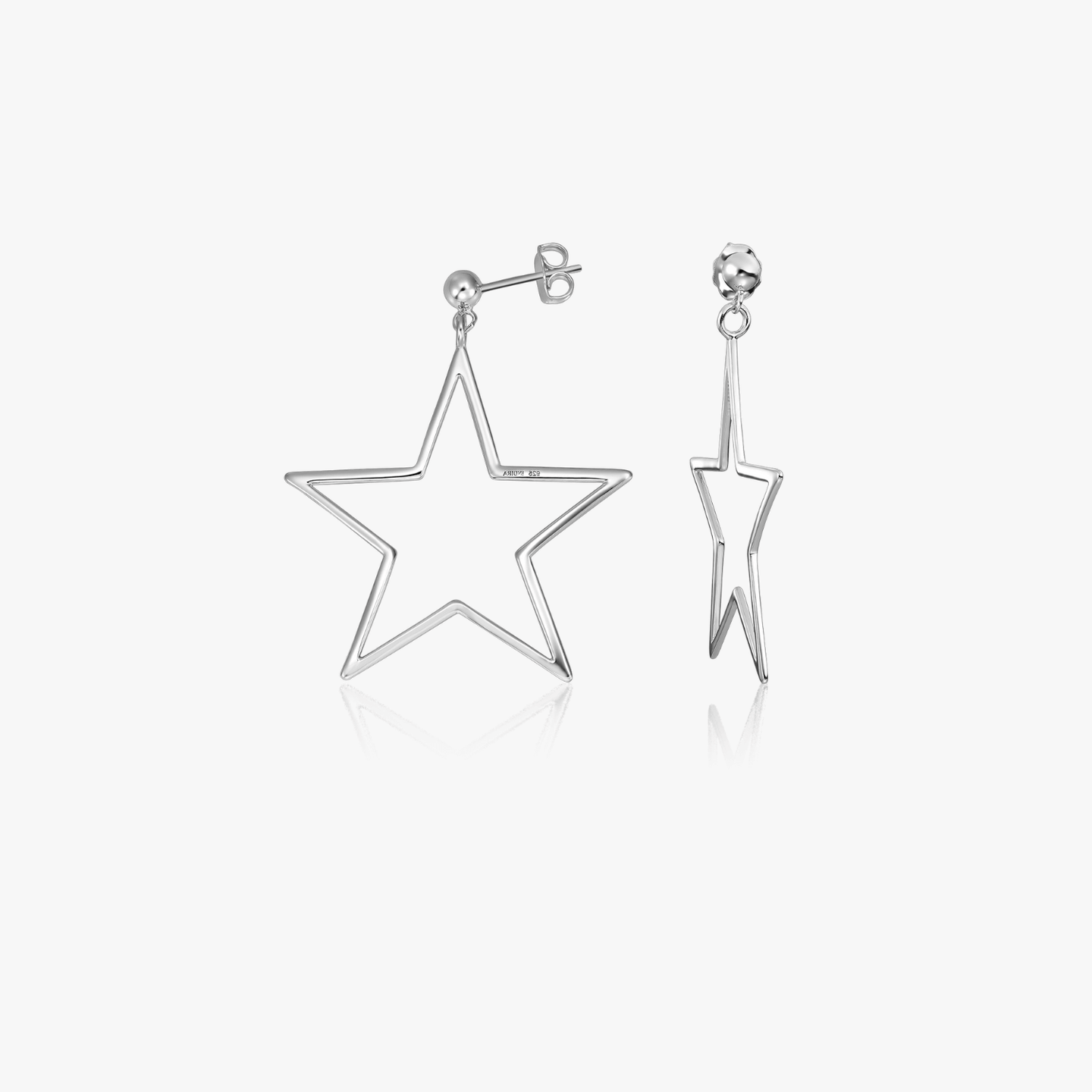 Ezüst Star Shape fülbevaló - Indira