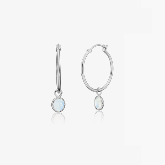 Golden Suzanne silver earrings - Moonstone