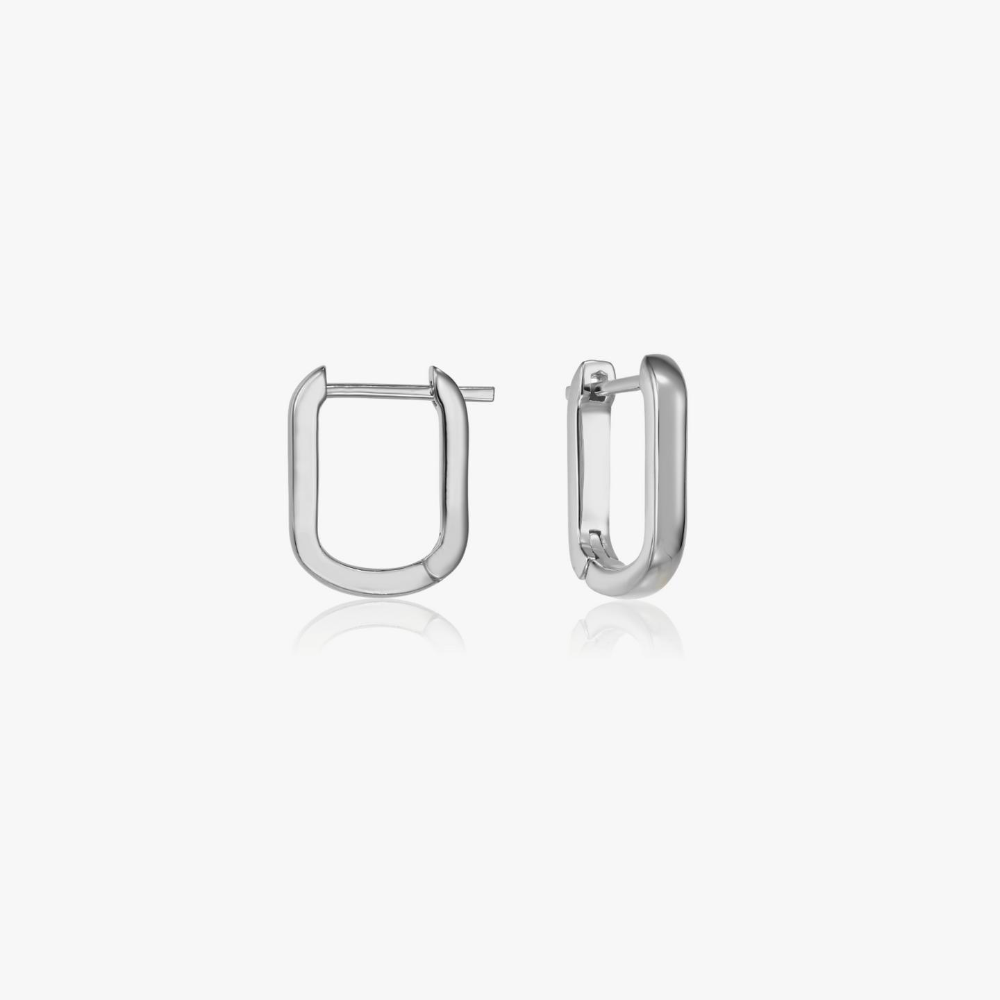 Boucles d'oreilles en argent U Hoops - Indira