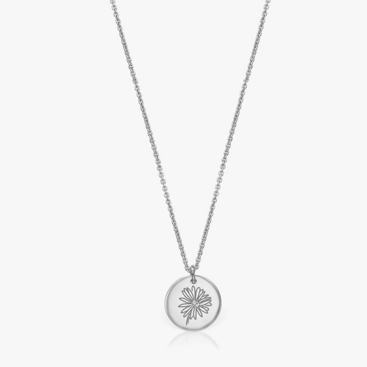 Collier en argent Birth Flower Silver - Avril Daisy - Indira