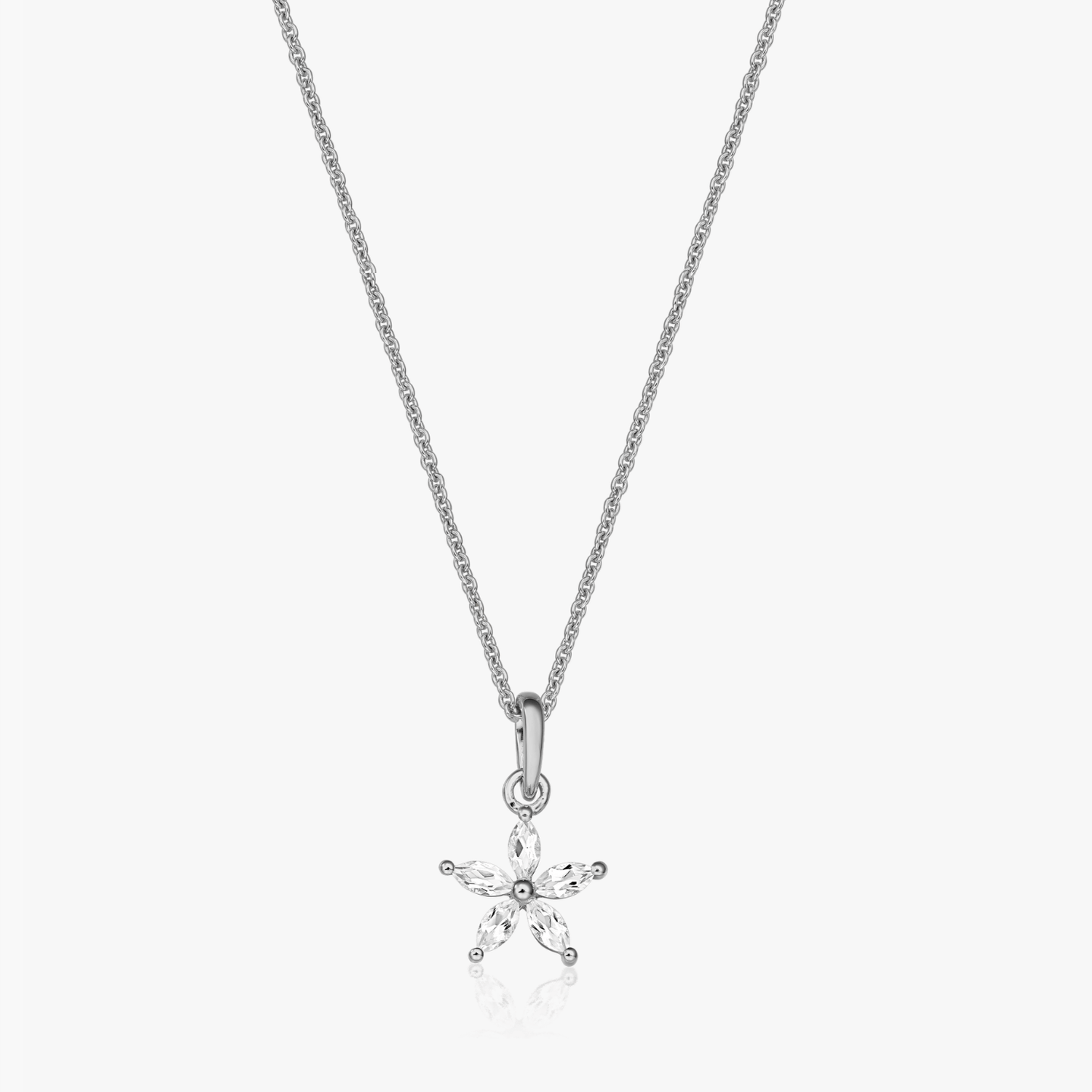 Collier en argent Blossom - Topaze Blanche - Indira