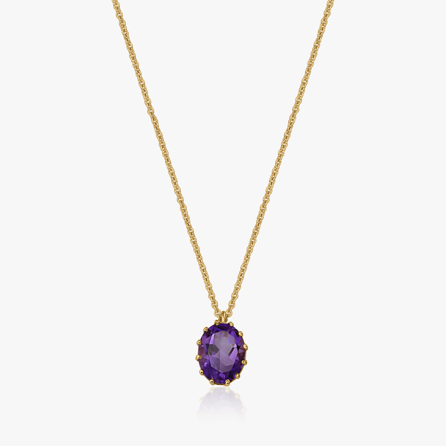 Collier en argent Golden Serene - Améthyste - Indira