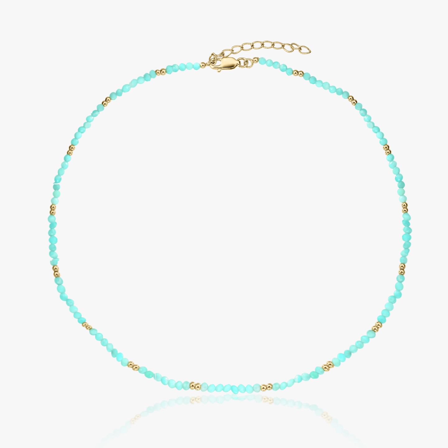 Collier en argent Golden SummerScape - Amazonite - Indira