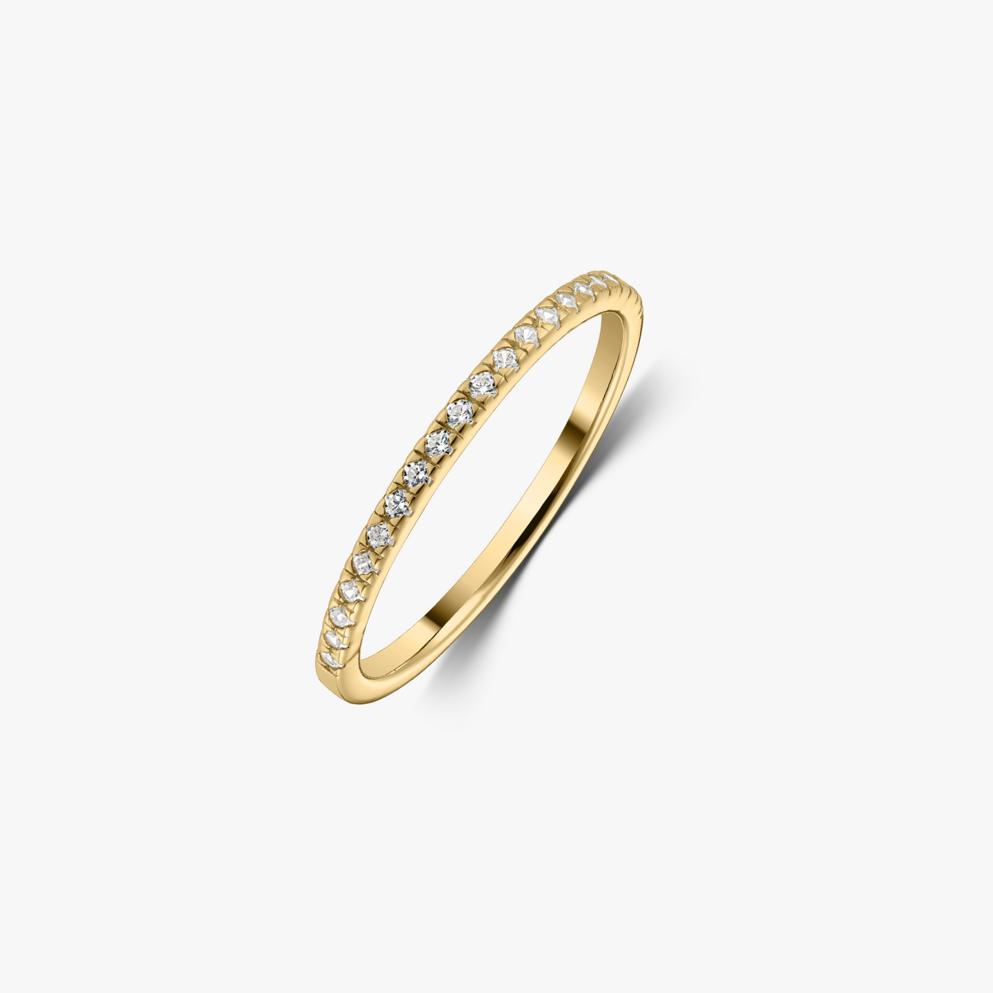 Golden Chriss Silver Ring - Zirconia - Indira