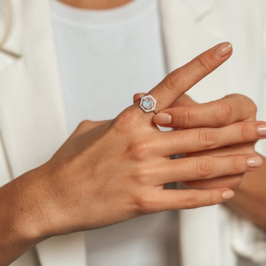Silver Ring Lucy - Moonstone