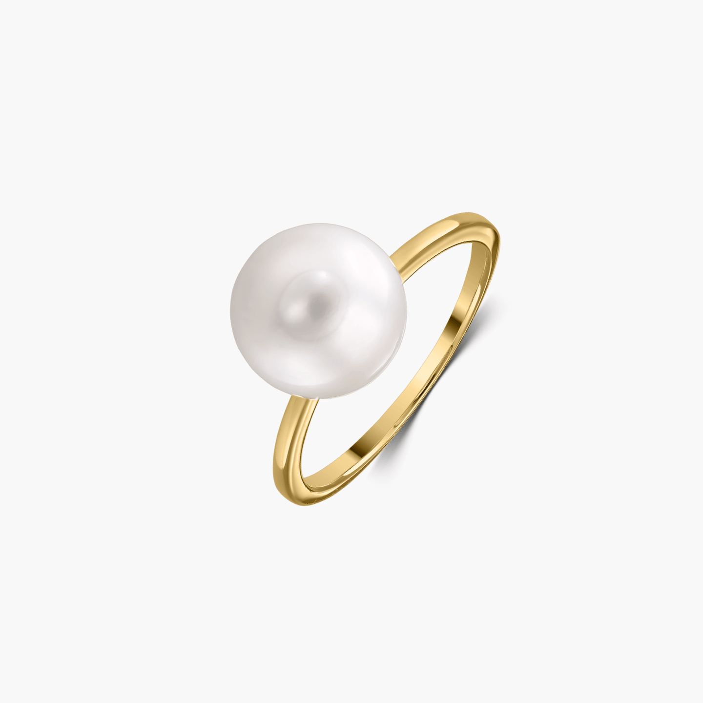 Ruth Golden Silver Ring - Natural Pearls - Indira