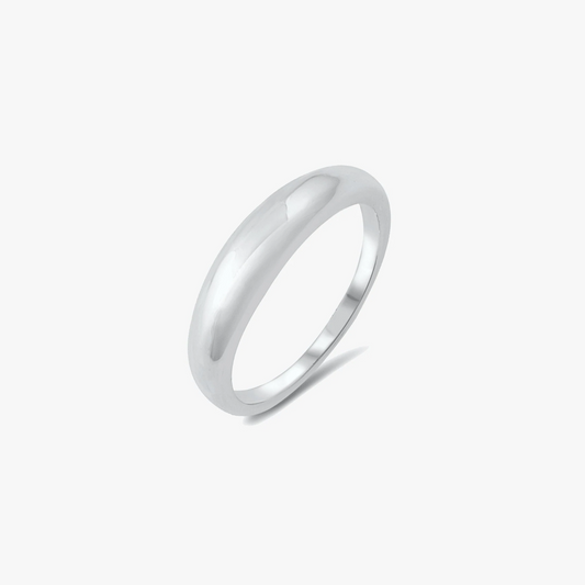 Thin Dome Silver Ring