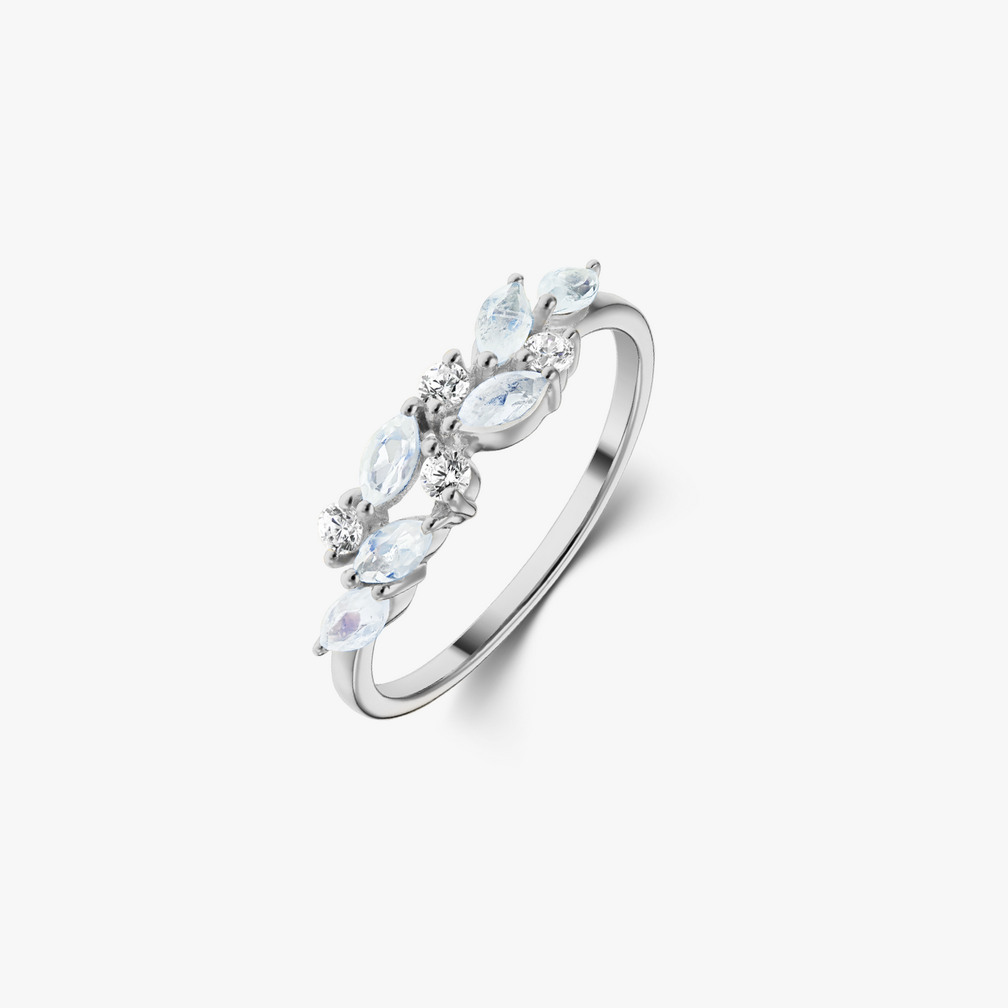 Bague en argent Verdure - Pierre de Lune - Indira