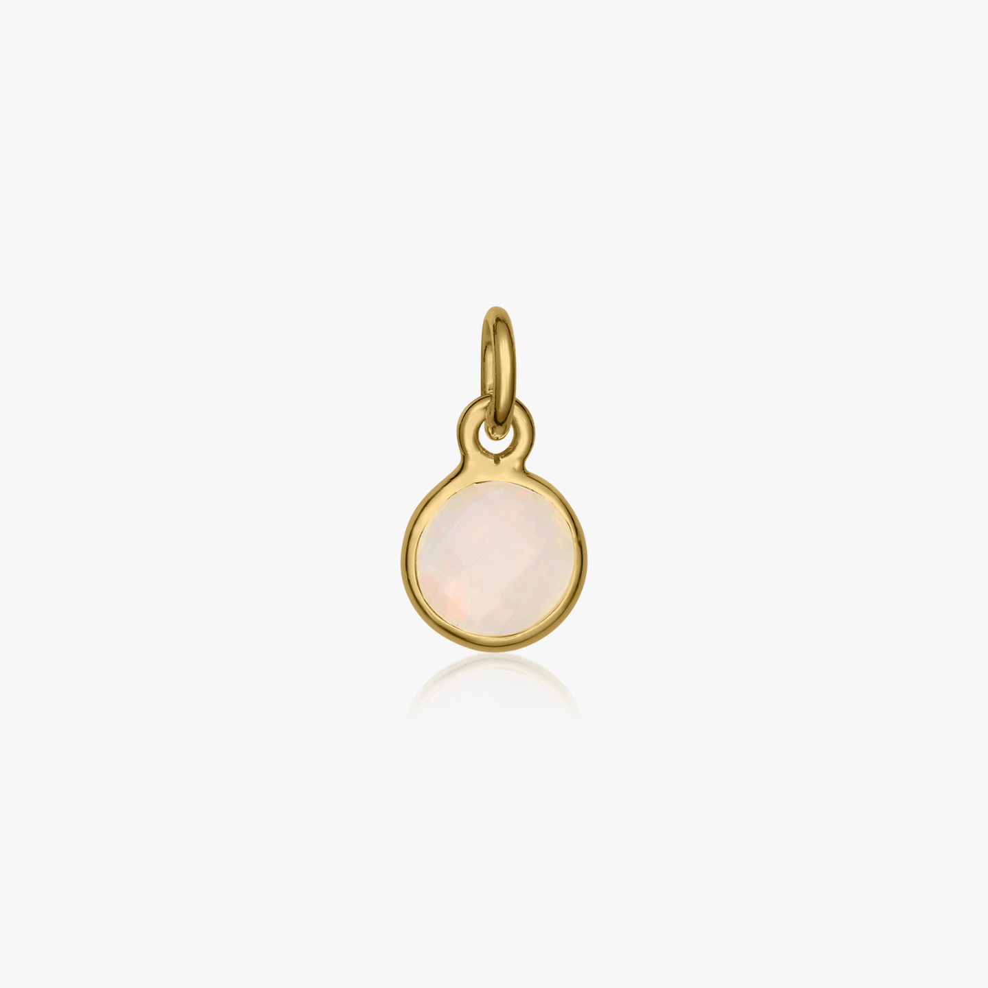 Pendentif en argent Birthstone Golden October - Opale - Indira