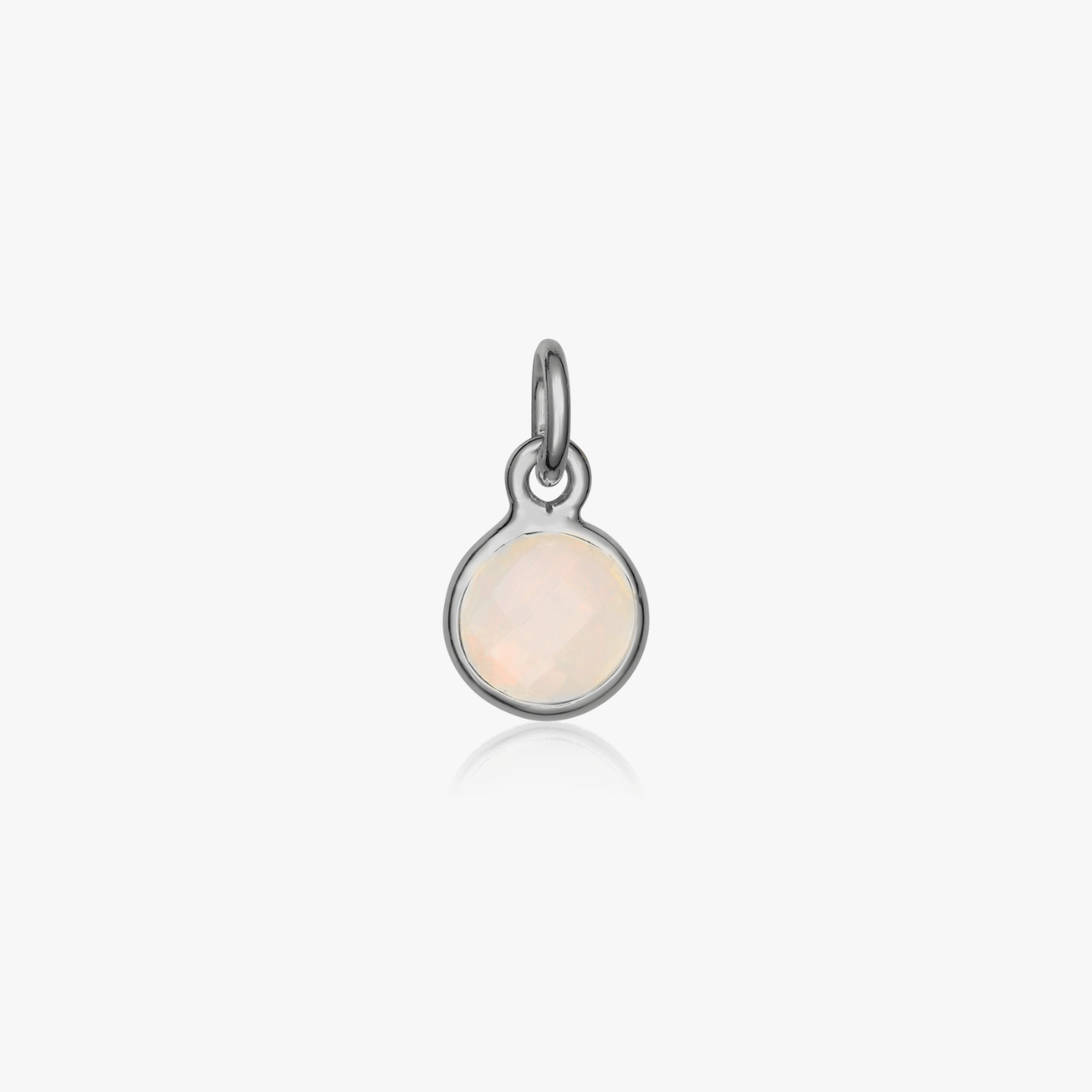 Birthstone ezüst medál Október - Opál - Indira