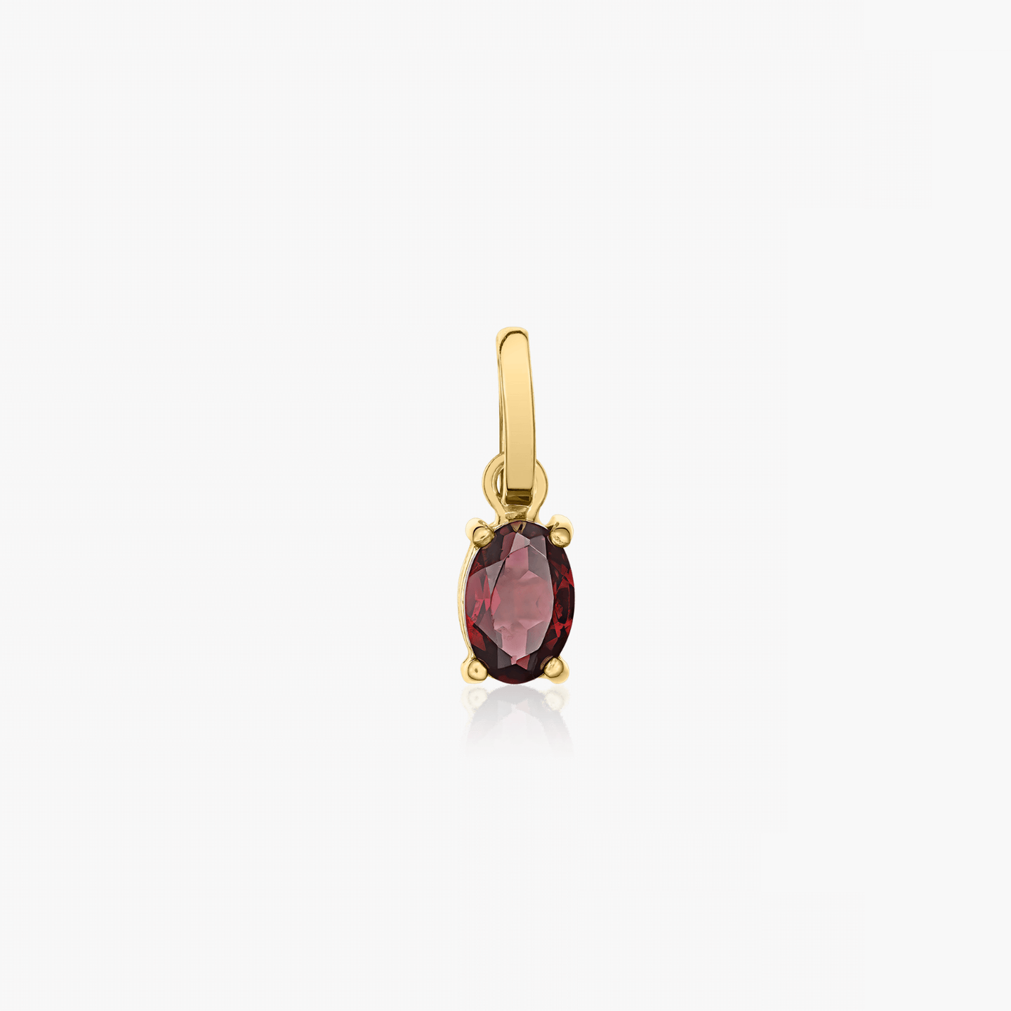 Gold Pendant Red Sparkle - Rhodolite - Indira