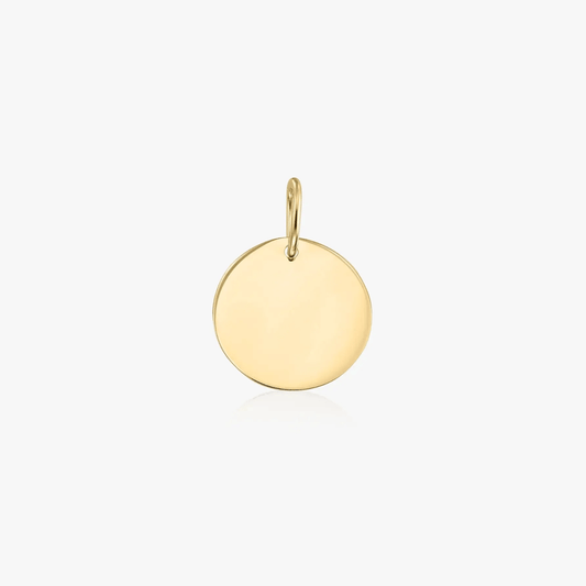 Gold Pendant Round 10 mm - engravable