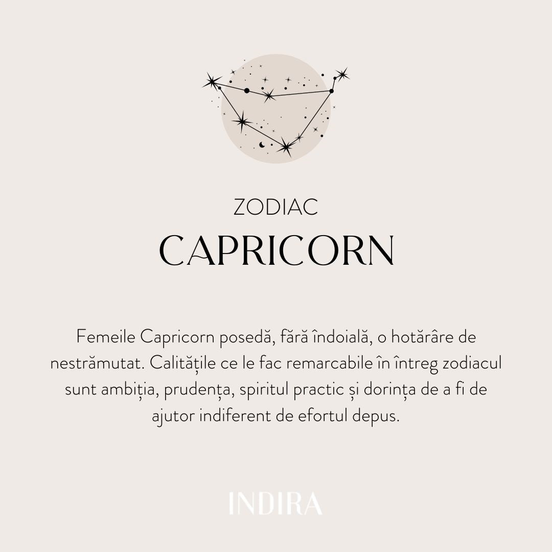 Colier din argint Golden Zodiac - Capricorn - Indira